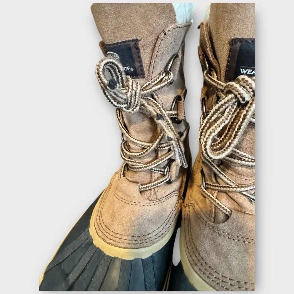 Weatherproof Men's Size 9 Therma Polar Tan Beige Snow Boots Waterproof
